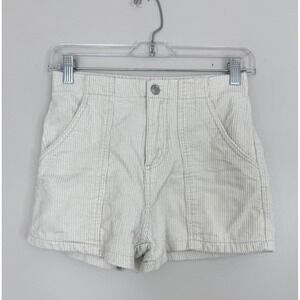 RSQ Women's Corduroy Mid Rise Casual Cotton Shorts White Size 23 Preppy